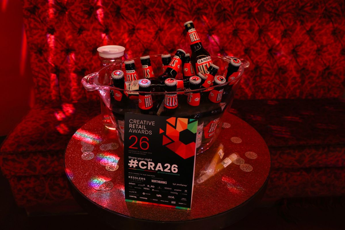 A table centrepiece branded #CRA26