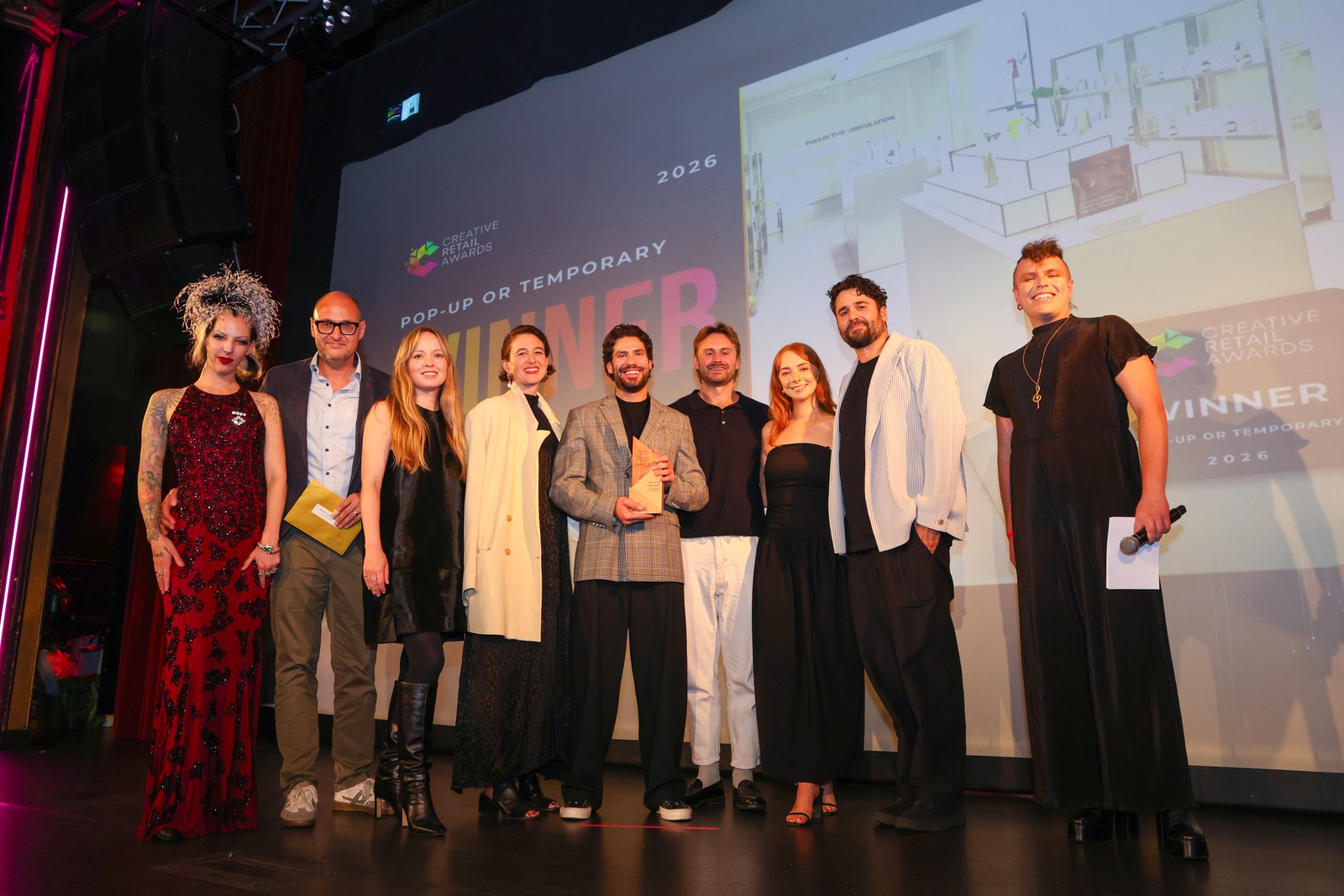 Pop-Up or Temporary winners on stage
