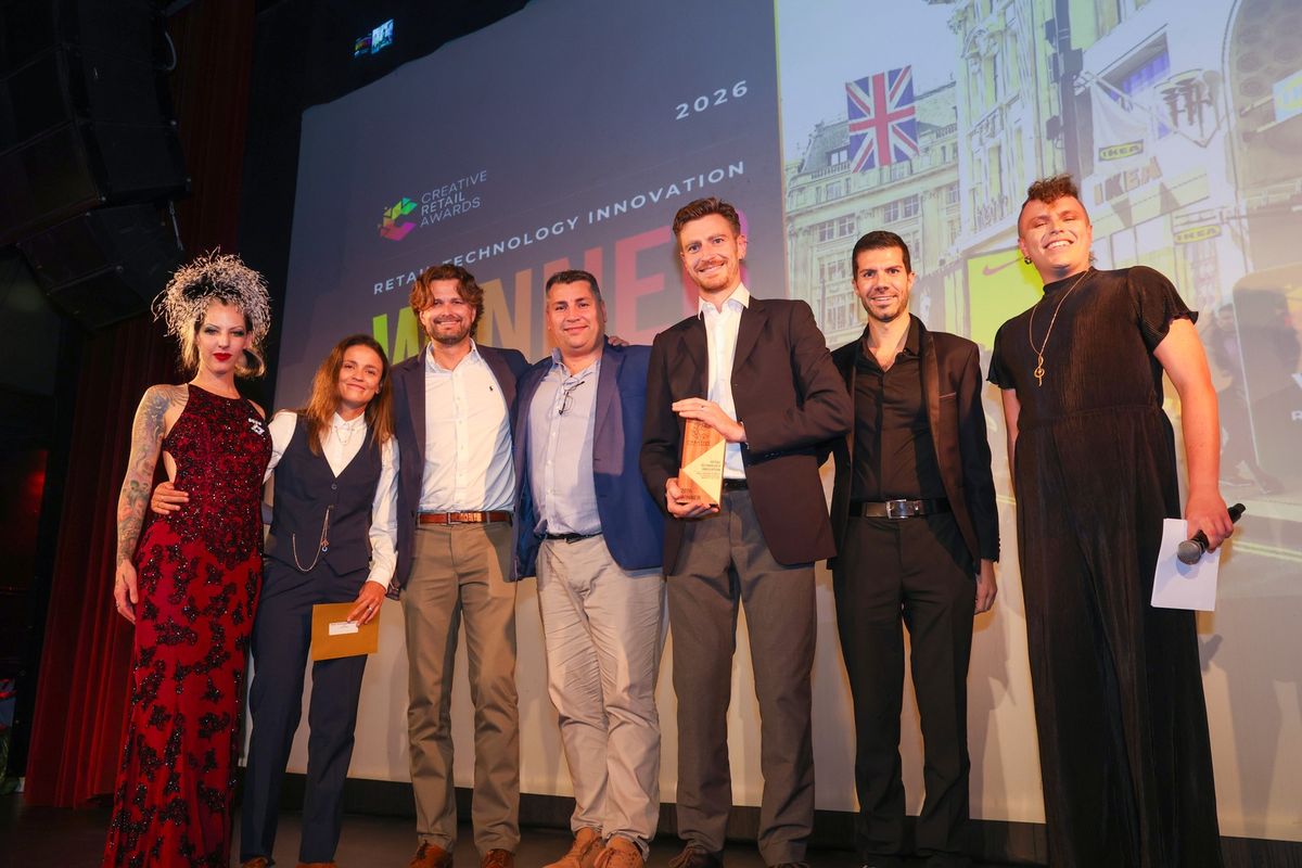 Retail Technology Innovation winners on stage