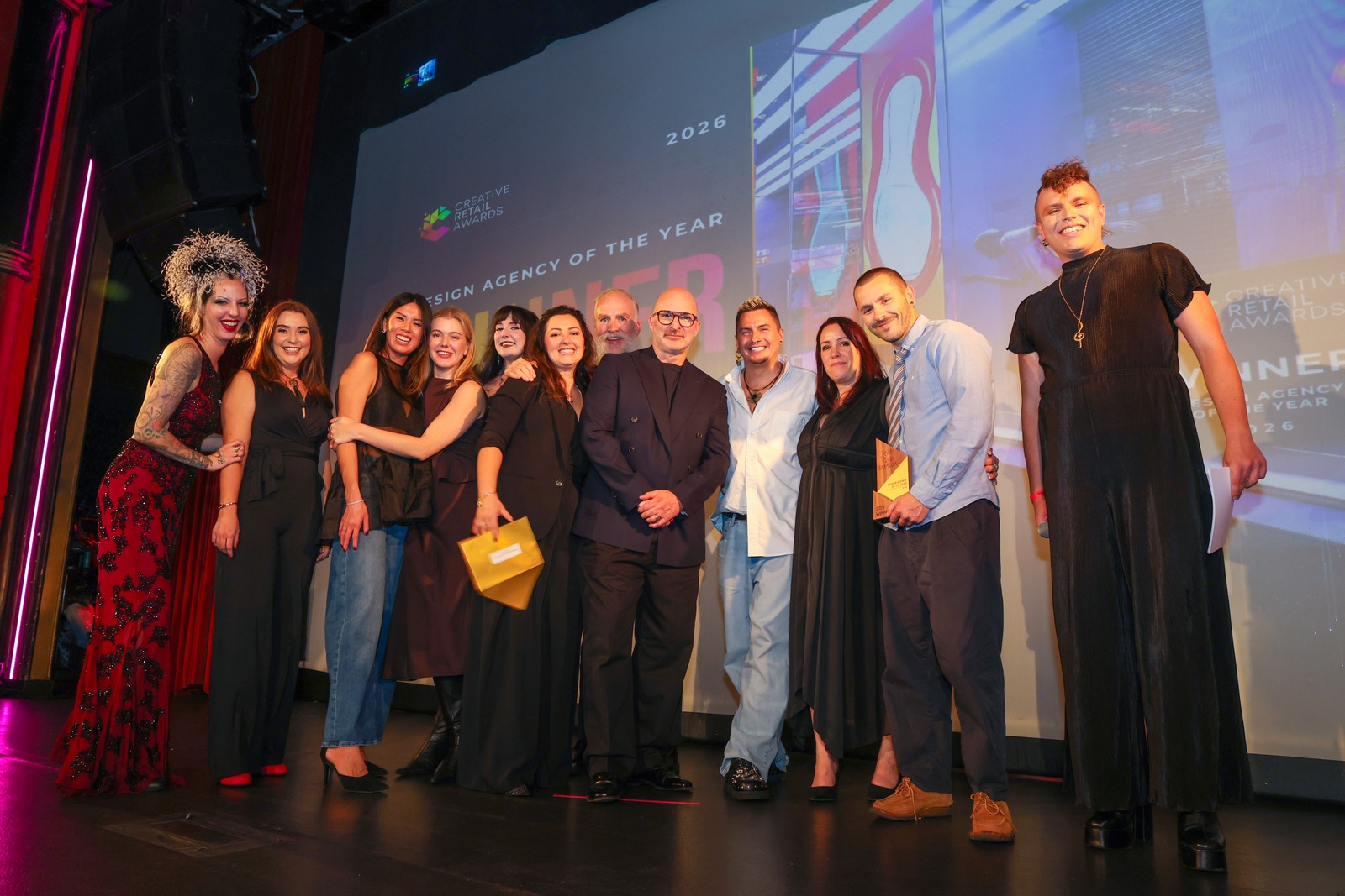The B_RD team with the Design Agency of the Year award