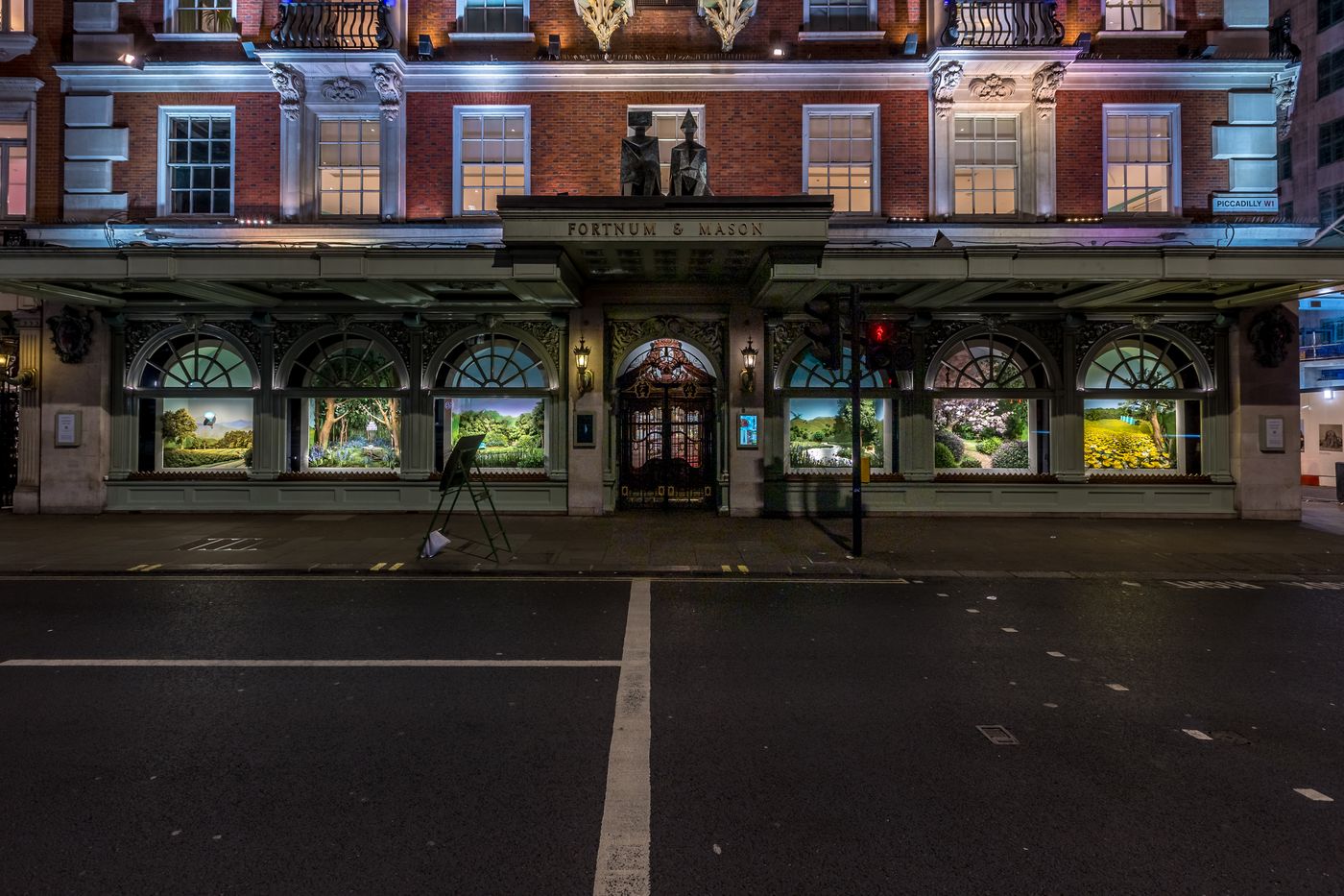 The A Perfect Spring Day façade at Fortnum & Mason