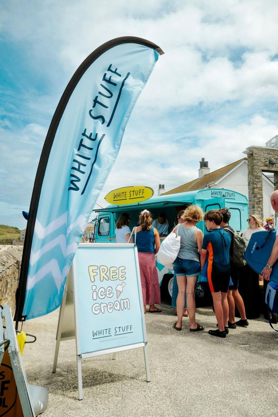 Visitors at a White Stuff Summer Tour stop