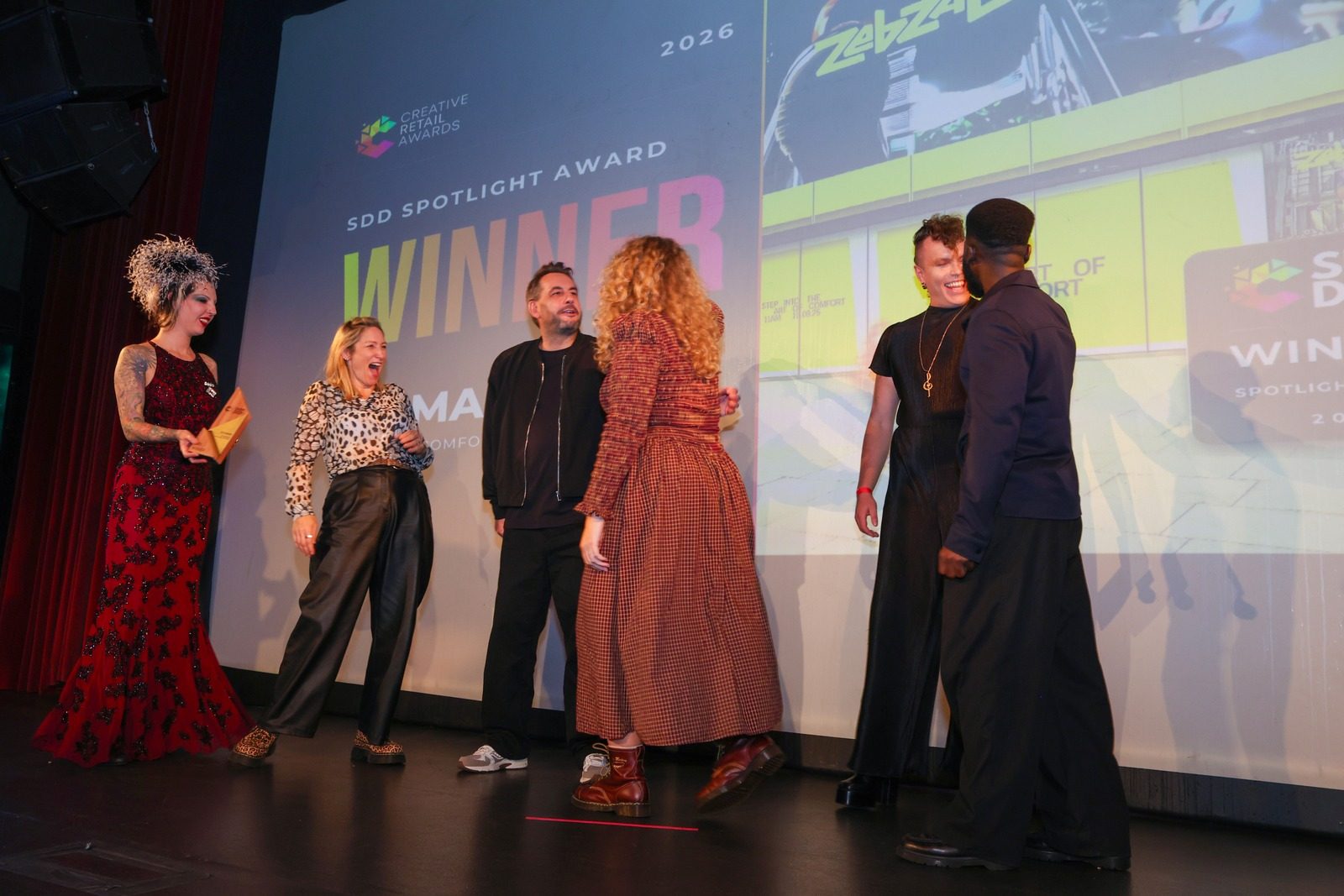 The Dr. Martens team arrive on stage
