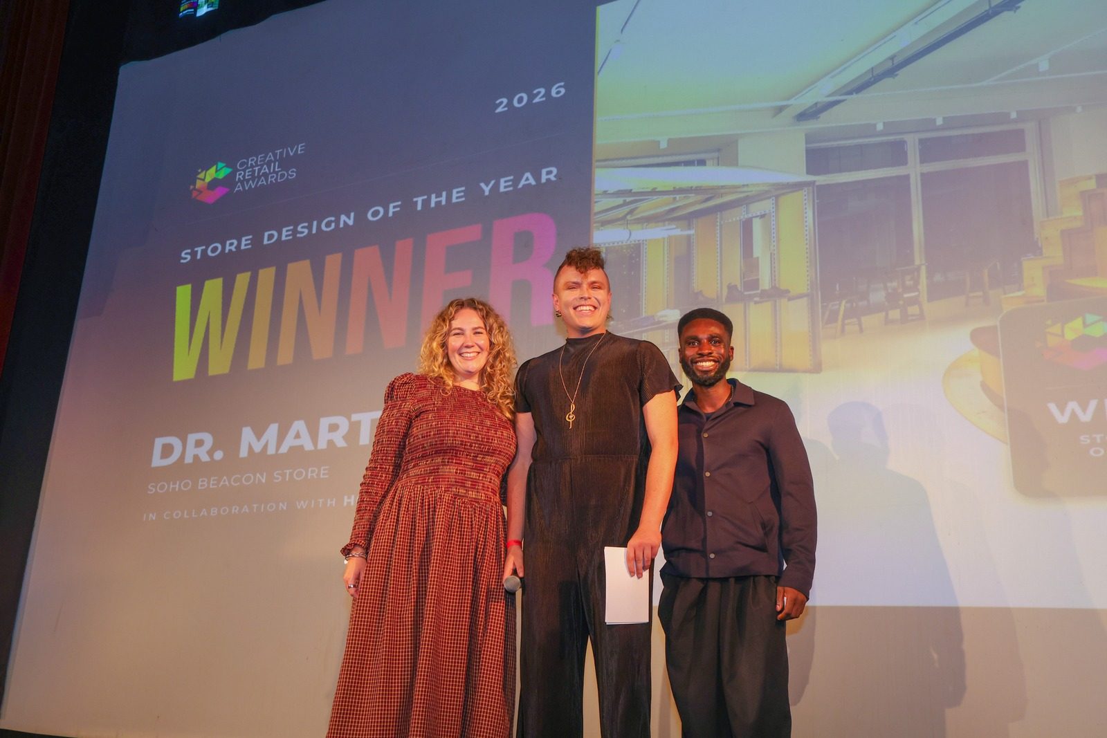 Dr. Martens on stage for Store Design of the Year